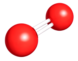 Oxygen molecule Oxygen molecule.